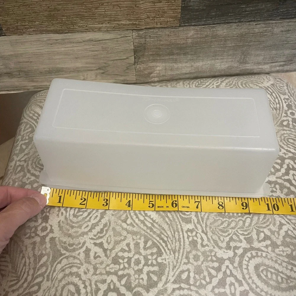 Vintage Tupperware Sheer White cheese Keeper Container with Lid 616-4